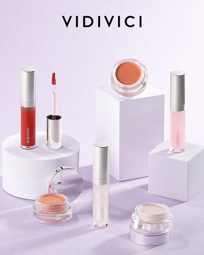 VIDIVICI Millennial Lip Oil #01 Luv Me Clear - Non-Sticky Dewy Gloss for Moisturized & Voluminous Lips - Overnight Lip Masks & Lip Sleeping Mask for Day & Night Use, 0.12 fl.oz.