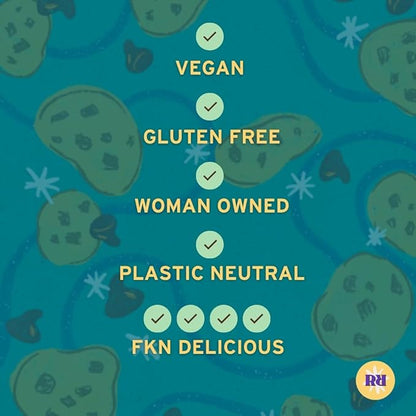 Raw Rev Vegan Protein Bars- Chocolate Chip Cookie Dough, 12 bars, Non-GMO, Plastic-Neutral, Nothing Artificial, Glo Formula, Gluten-Free, Keto-Friendly, Paleo, Kosher, No Sugar Alcohols, No Stevia.