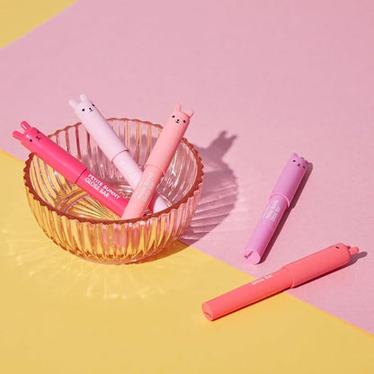 TONYMOLY Petit Bunny Lip Gloss for Women, Long Lasting Lip Crayon, Korean Lips Gloss, Vitamin E Enriched, Soften & Moisturize Lips, 3 pk