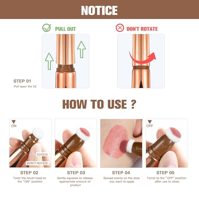 Liquid Contour Beauty Stick, Contour Stick, Bronzer Stick,Multi-Function