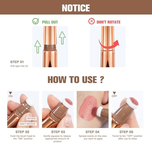 MEICOLY Liquid Contour Beauty Wand,Cream Contour Stick with