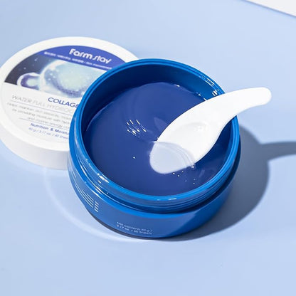 FARMSTAY Collagen Water Full Hydrogel Eye Patch - Hydrating Under Eye Mask with Collagen - Refreshes Tired Undereyes - Promotes Collagen Production - 60 pc