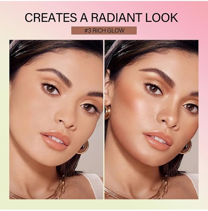Cream Contour Stick,Bronzer Contouring Stick Facial Cream Highlight 03-Rich Glow