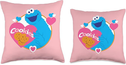 Sesame Street Monster Love Cookies Throw Pillow, 16x16, Multicolor