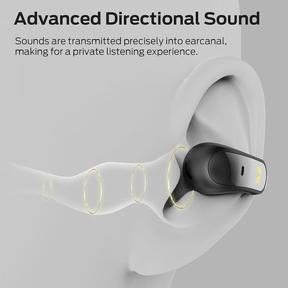 Monster Open Ear AC228 Wireless Headphones, Clip-On Earbuds, Adaptive Comfort, Immersive Audio, Bluetooth 6.0 Open Ear Earphones with ENC Clear Call, 30H Playtime, IPX5 Water Resistant, Black