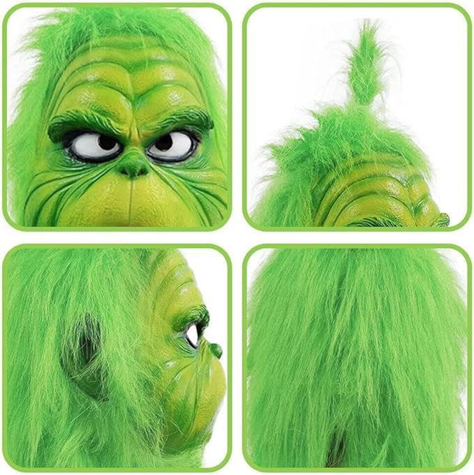 WPOZD Christmas Cosplay Mask, Santa Claus Theme, Adult & Teens, Unisex, Latex Mask