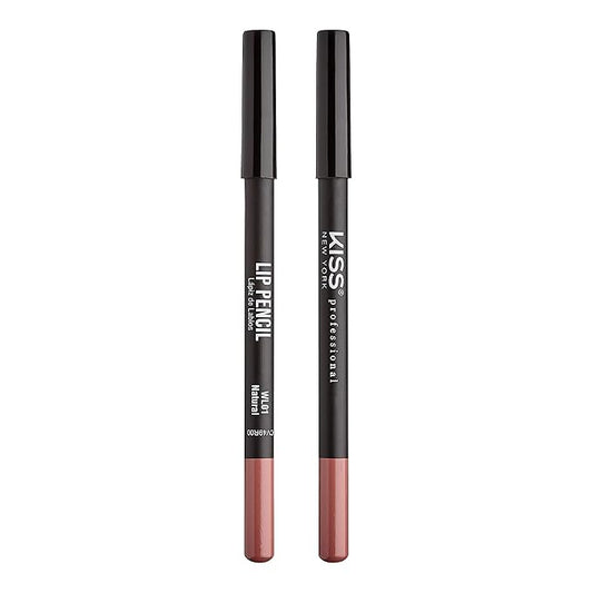 Professional Slim Lip Pencil, Creamy Soft Lip Liner, Smooth Long-Lasting Rich Lip Color, Natural Lip Makeup, Water-Resistant Lip Crayon (Natural)