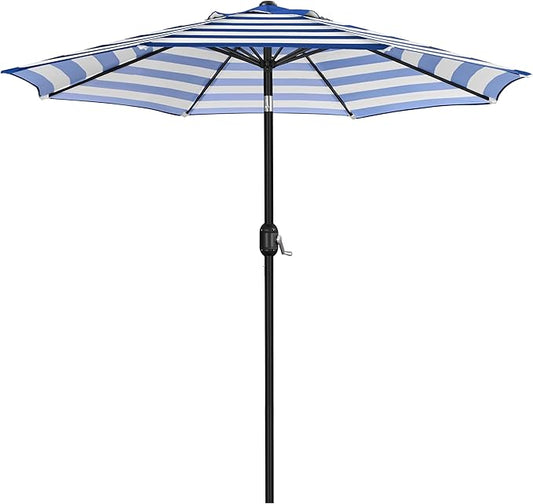 Yaheetech 9FT Outdoor Patio Umbrella, Outdoor Table Umbrella with Push Button Tilt and Crank?Market Umbrella with 8 Sturdy Ribs UV Protection Waterproof for Garden, Deck, Backyard, Pool