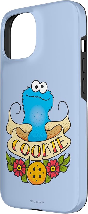 iPhone 15 Sesame Street Cookie Monster Cookie Tattoo Case