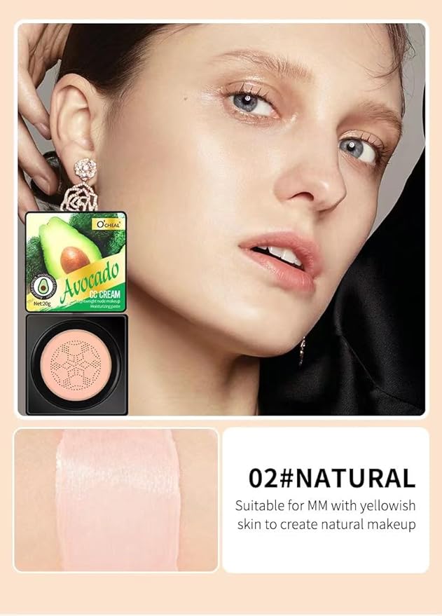 Mushroom Head Air Cushion BB Cream Foundation Cream Compact Natural