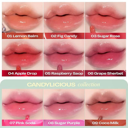 Lip Potion Aqua Glow No.3 Sugar Rose | Hydrating, Non-Sticky Gloss with Sheer Radiance | 0.3 Oz