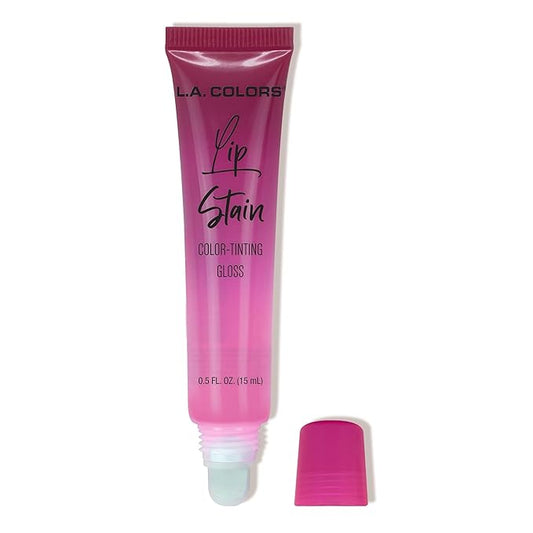 L.A. COLORS Lip Stain Color Tinting Gloss, Raspberry Rush CLG437