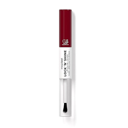 wet n wild Megalast Lock 'N' Shine Lip Color + Gloss Lipstick Big Pout Energy (Pack of 2)