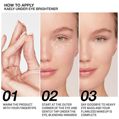 evpct 2Pcs under Eye Brightener, Nourishing Luminous under Nude Pink
