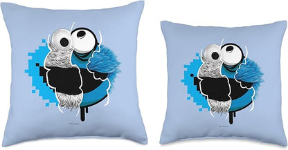 Sesame Street Split Cookie Monster Throw Pillow, 16x16, Multicolor