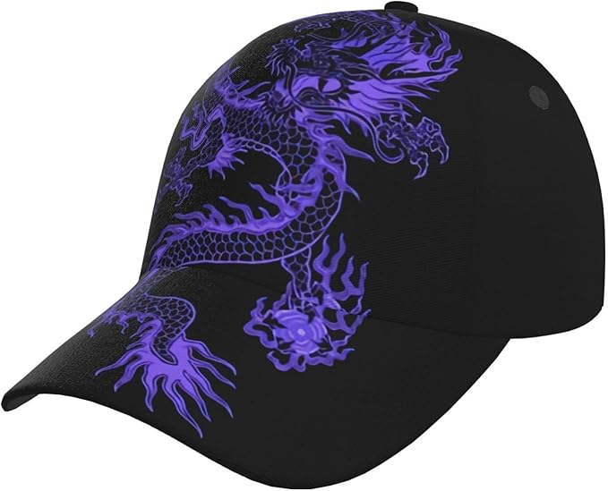 Red Dragon Hats Women Men Dragon Baseball Hat Unisex Packable Summer Travel Beach Sun Hat