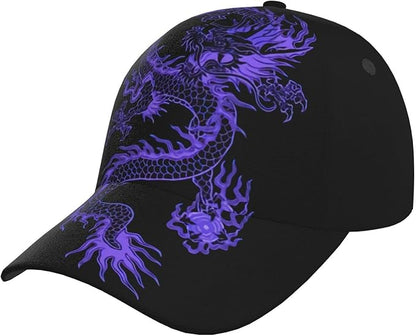 Red Dragon Hats Women Men Dragon Baseball Hat Unisex Packable Summer Travel Beach Sun Hat