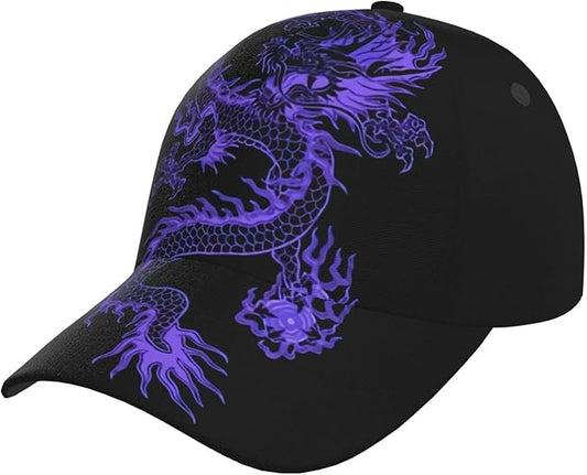 Red Dragon Hats Women Men Dragon Baseball Hat Unisex Packable Summer Travel Beach Sun Hat