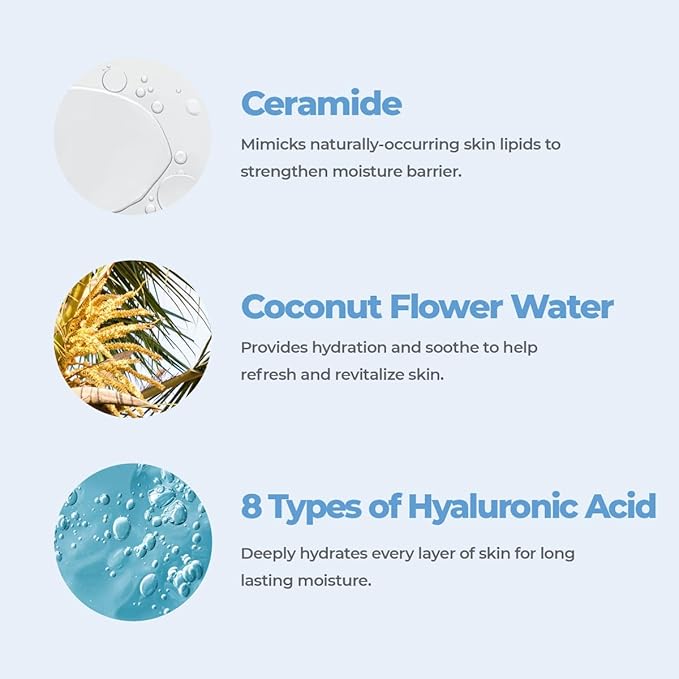 ROVECTIN Aqua Hyaluronic Soothing Cream - Skin Barrier Repair with Ceramide, Hyaluronic Acid, Niacinamide | Intense Hydrating Cream | Fragrance Free, Vegan, Korean Skincare (2.03 fl oz)
