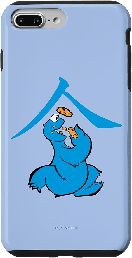 iPhone 7 Plus/8 Plus Sesame Street Cookie Monster Eat in Kanji Case