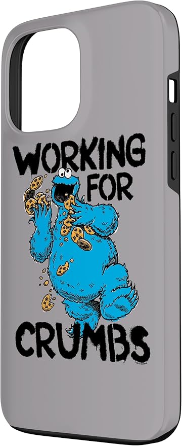 iPhone 13 Pro Max Sesame Street Cookie Monster Working for Crumbs Case