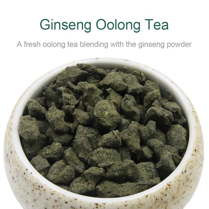 FullChea - Ginseng Oolong Tea - Oolong Tea Loose Leaf - Imperial Ginseng Tea - Natural Ren Shen with Unique Aroma and Taste 4oz / 113g