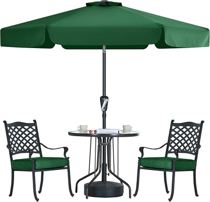 MASTERCANOPY Valance Patio Umbrella for Outdoor Table Market (7.5ft, Forest Green)