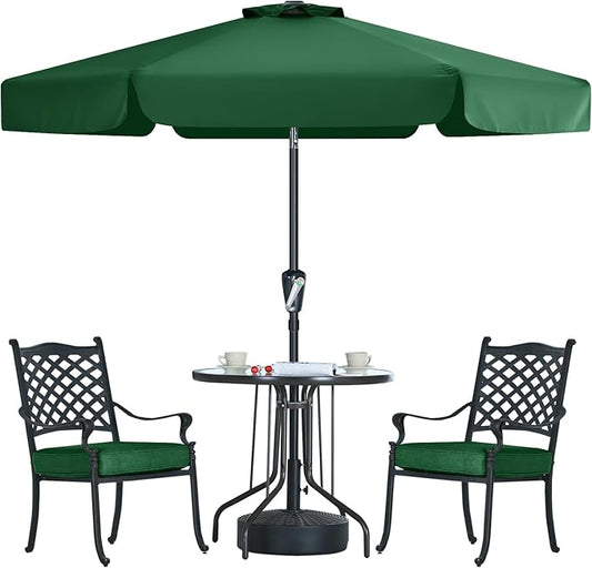 MASTERCANOPY Valance Patio Umbrella for Outdoor Table Market (7.5ft, Forest Green)