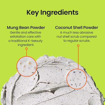 beplain Mung Bean Pore Clay mask (4.05 fl oz /120ml) | Fragrance-Free | Wash Off Mask for Blackhead & Whitehead Care | Quick 3 Minute to Gently Cleanse, Exfoliate and Tighten Pores | Korean Skincare