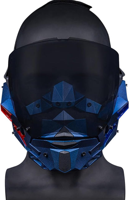 Punk Mask For Adults, Futuristic Mask, 2 Wearable Styles, Ideal For Cosplay Halloween Mask, Music Party