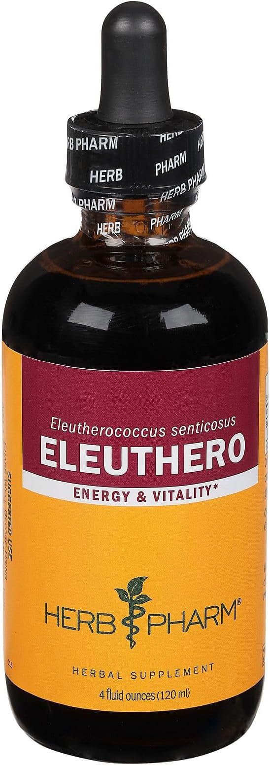 Herb Pharm Eleuthero (Siberian Ginseng) Root Liquid Extract for Energy and Stamina, Cane Alcohol, 4 Ounce