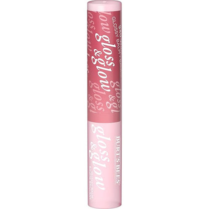 Burts Bees Gloss and Glow Glossy Balm, 100% Natural Origin, Wine Wednesday, 1 Tube, Pack of 2