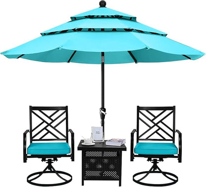 ABCCANOPY Patio Umbrellas 3 Tiers 9FT (Turquoise)