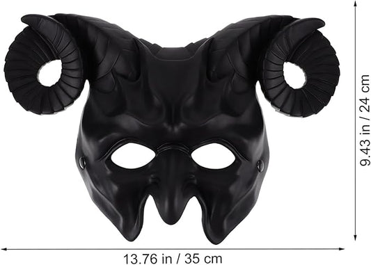 Ox Horn Mask Horns Masquerade Mask Animal Half Face Mask for Festival Party Halloween Costume Cosplay