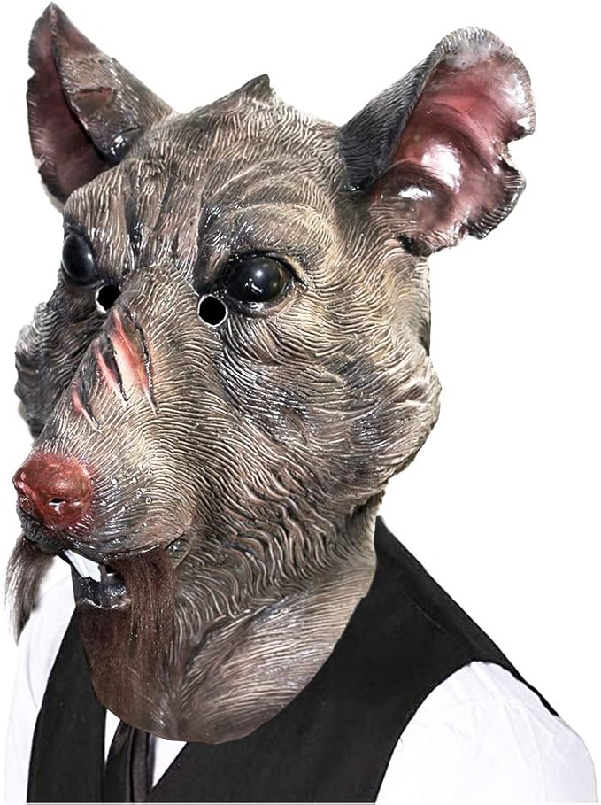 Rat Splinter Latex Animal Mouse Monster Mask - Movie Costume Cosplay Party Fancy Dress Turtles Multicoloured