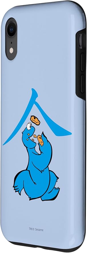 iPhone XR Sesame Street Cookie Monster Eat in Kanji Case