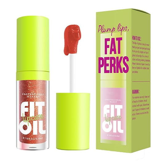 8 Colors Lip Oil Lip Glaze, Hydrating Lip Glow Oil Big Brush Head Shiny Moisturizing Lip Gloss, Long Lasting Non-sticky Fresh Transparent Tinted Plumping Lip Oil (# 06)