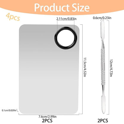 2 Sets Foundation Palette Makeup Mixing Palette Stainless