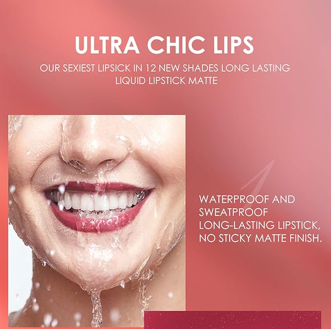 BestLand 6Pcs Matte Liquid Lipstick +