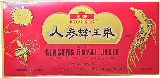 Royal King Deluxe Ginseng Royal Jelly Oral Liquid 60 Vials