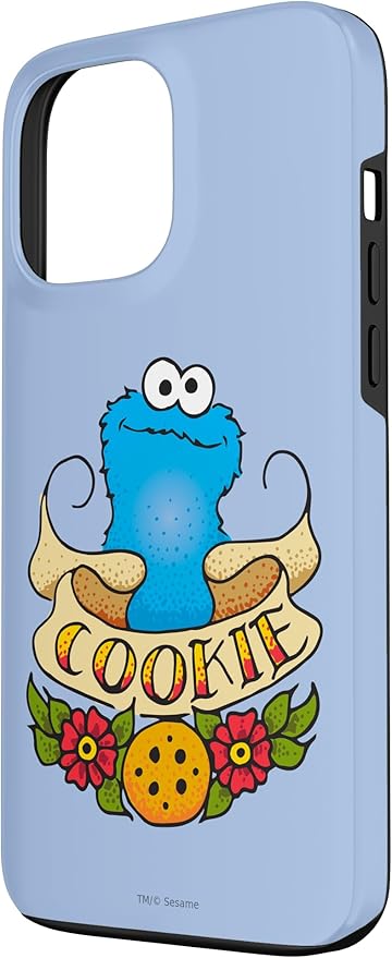 iPhone 13 Pro Max Sesame Street Cookie Monster Cookie Tattoo Case