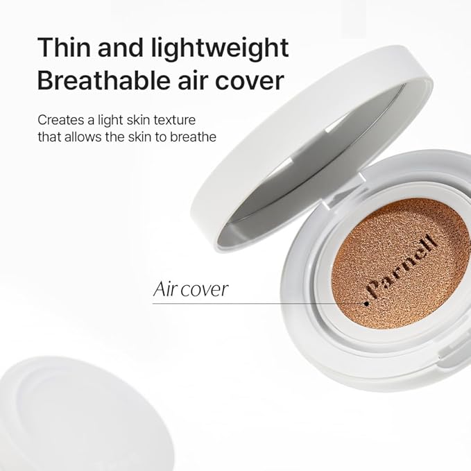 Parnell Cicamanu Serum Cushion - Moisturizing Foundation for Soothing, Coverage, Glass Skin and Lightweight for Sensitive and Dry Skin Pearl Skin (0.52 Fl Oz) (21N)