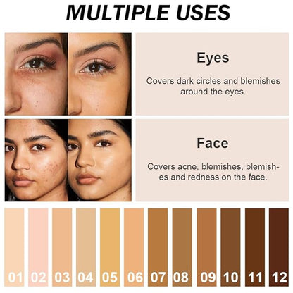 Kaely Cream Pot Concealer Full Coverage Set,Conceal Brighten