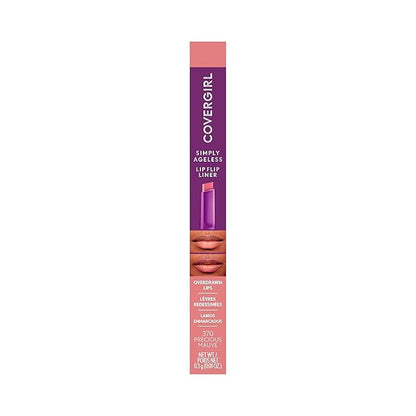COVERGIRL Simply Ageless Lip Flip Liner, Precious Mauve, Pack of 1