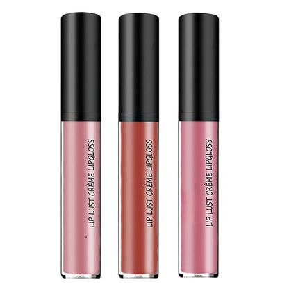 12 Color Cream Lip Gloss, 12 Colors Cream Texture Lipstick Waterproof, Long-Lasting Moisturizing Velvet Lip Gloss，Waterproof Lip Gloss Moisturising Liquid Lipstick(#3#5#12，3pcs)