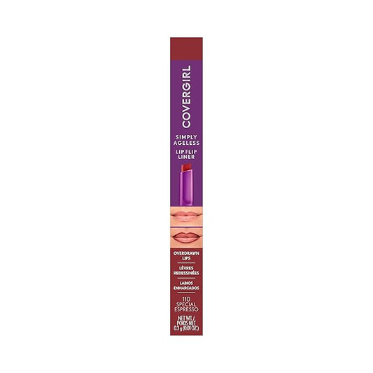 COVERGIRL Simply Ageless Lip Flip Liner, Special Espresso, Pack of 1