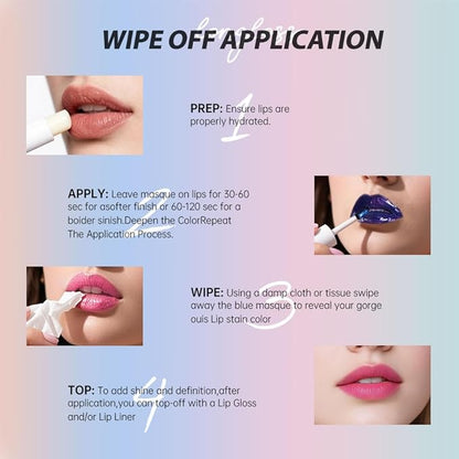 Matte Lip Gloss Peel Off Masque - Peel Off Lip Stain Tattoo,Cranberry Peel Off Lip Tint，Long Lasting Waterproof Transfer-proof Lip Mask Lip Stain Peel Off Lip Gloss,Stay Lip Makeup 08#