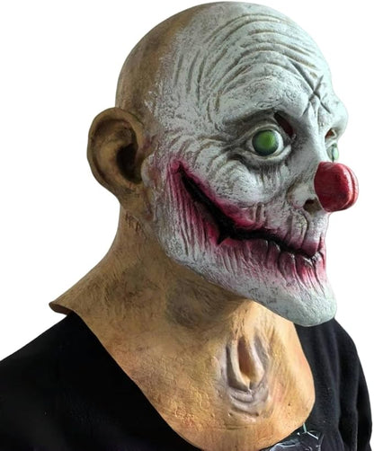 Scary Evil Joker Clown Latex Masks - Halloween Horror Realistic Old Man Cosplay Props for Adults & Parties Props
