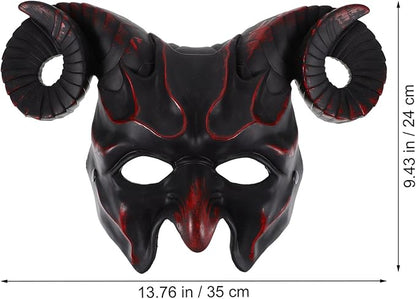 Ox Horn Mask Horns Masquerade Mask Animal Half Face Mask for Festival Party Halloween Costume Cosplay