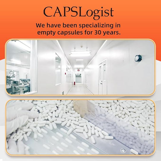 Size 0 Gel Capsules Empty, 500 Count Gelatin Empty Pill Capsules with 5 Micro Lab Spoons, Fillable Capsules for Powder, Pill Maker, Clear Capsules Empty
